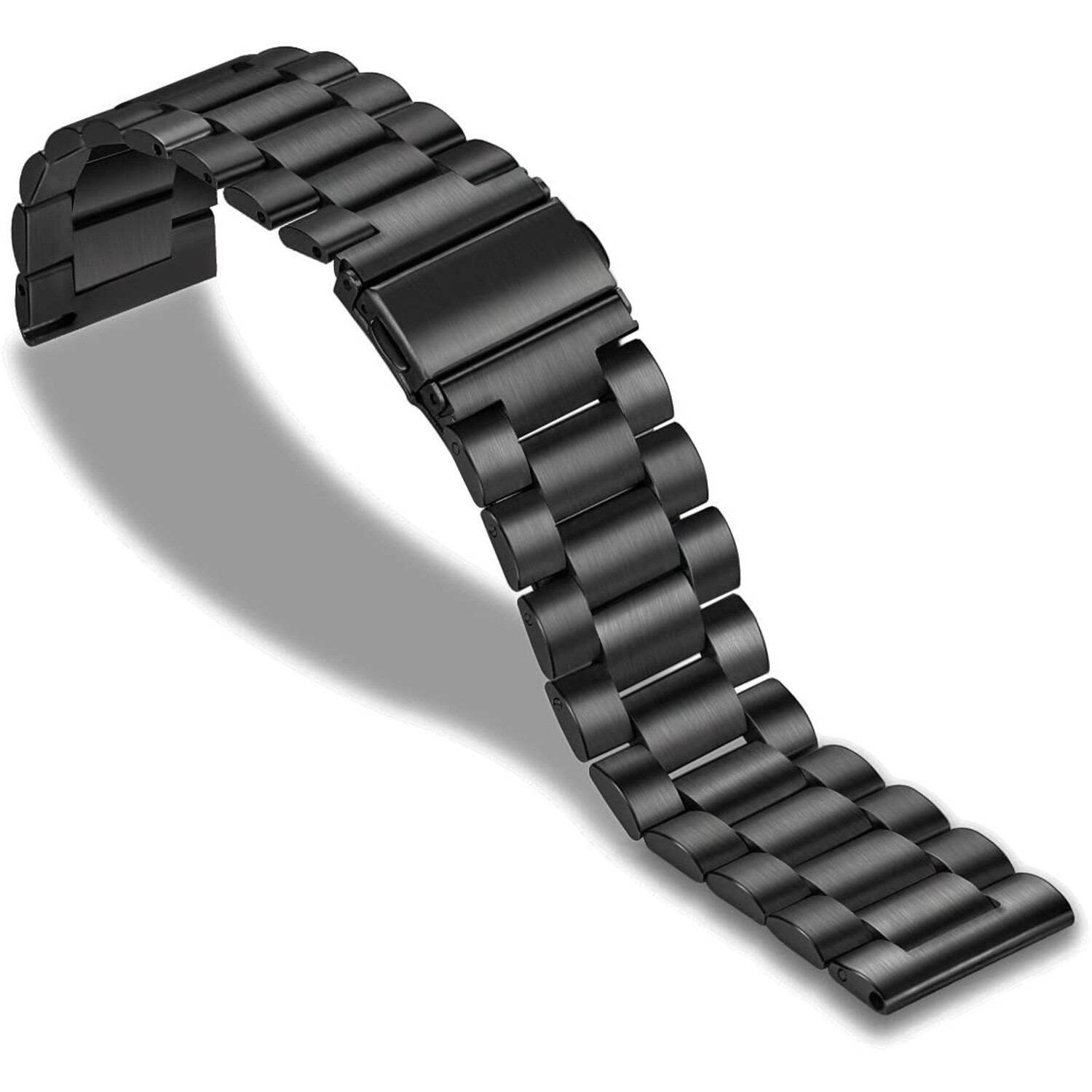 Stalen horlogeband 22mm universeel zwart Smartwatchbanden