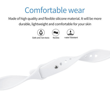 Strap-it® Strap-it Fitbit Inspire 2 silicone band (wit)