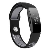 Strap-it® Fitbit Inspire 2 sport band (zwart/grijs)
