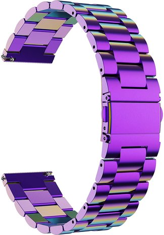 Strap-it® Strap-it Samsung Galaxy Watch 3 stalen band 41mm (regenboog) Strap-it® Strap-it Samsung Galaxy Watch 3 stalen band 41mm (regenboog)
