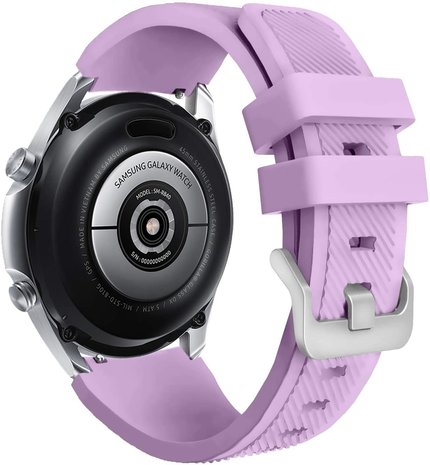 Strap-it® Strap-it Samsung Galaxy Watch 3 45mm siliconen bandje (lila)