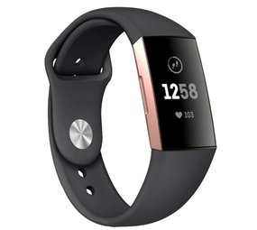 Ik heb het erkend Orkaan Woord Fitbit Charge 3 sport band (zwart) - Smartwatchbanden.nl