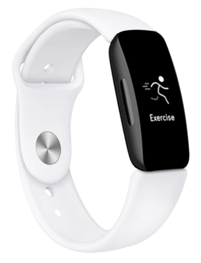 Strap-it® Strap-it Fitbit Inspire 2 silicone band (wit)