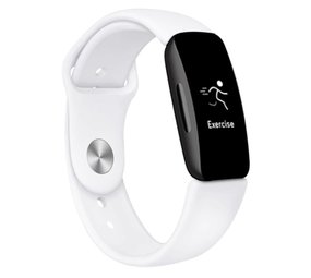 Strap-it® Fitbit Inspire 2 silicone band (wit)