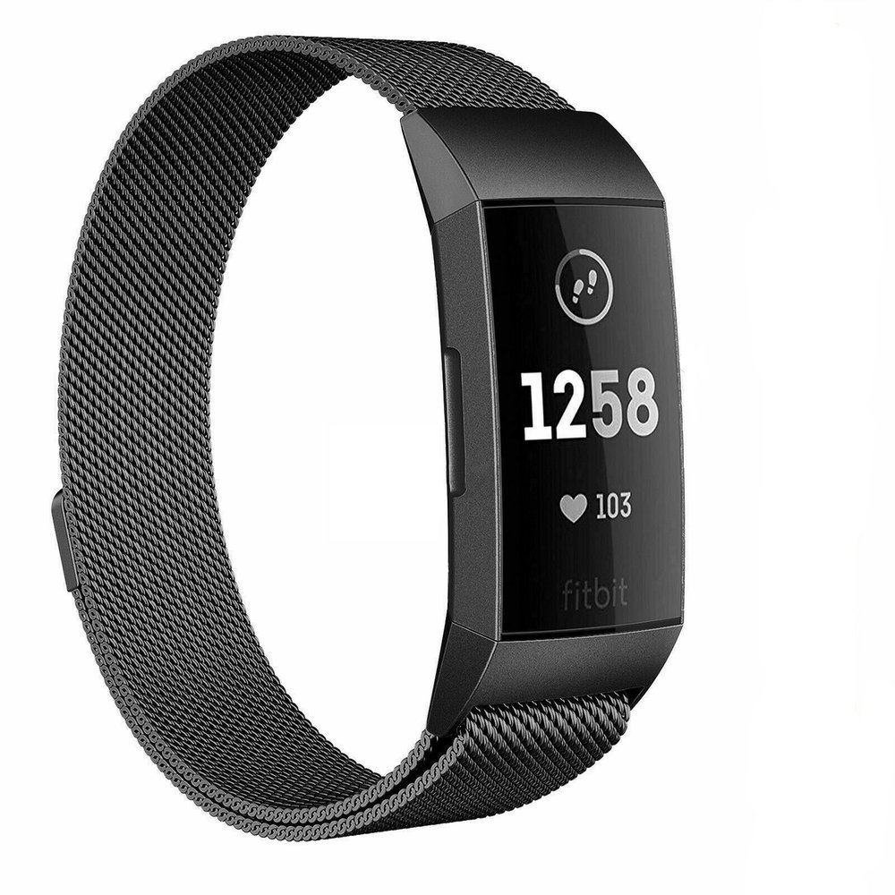 Strap-it® Strap-it Fitbit Charge 4 Milanese band (zwart)