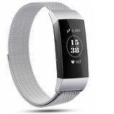 Strap-it® Fitbit Charge 4 Milanese band (zilver)