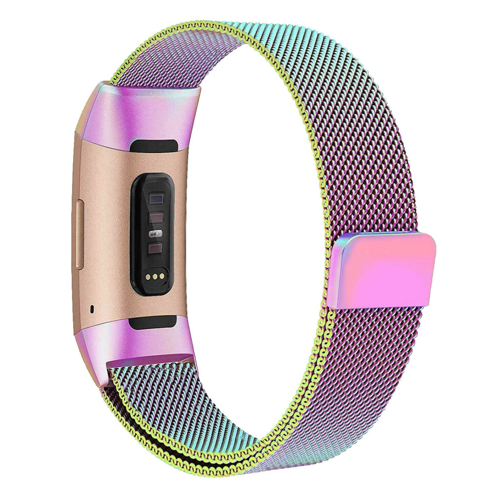 Strap-it® Strap-it Fitbit Charge 4 Milanese band (regenboog)