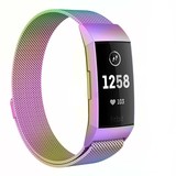 Strap-it® Fitbit Charge 4 Milanese band (regenboog)