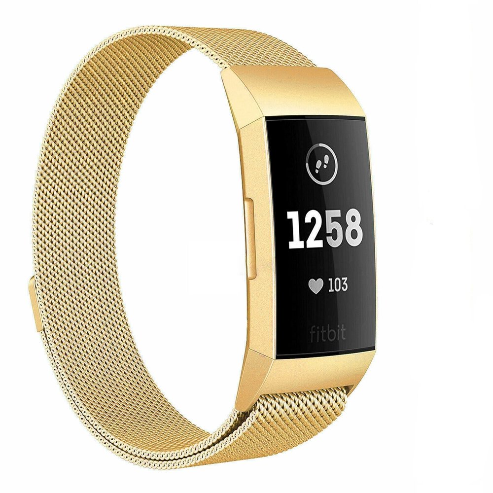Strap-it® Strap-it Fitbit Charge 4 Milanese band (goud)