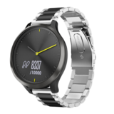 Strap-it® Garmin Vivomove HR stalen band (zilver/zwart)