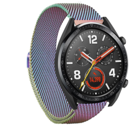 Strap-it® Huawei Watch GT 2 Milanese band (regenboog) Strap-it® Huawei Watch GT 2 Milanese band (regenboog)