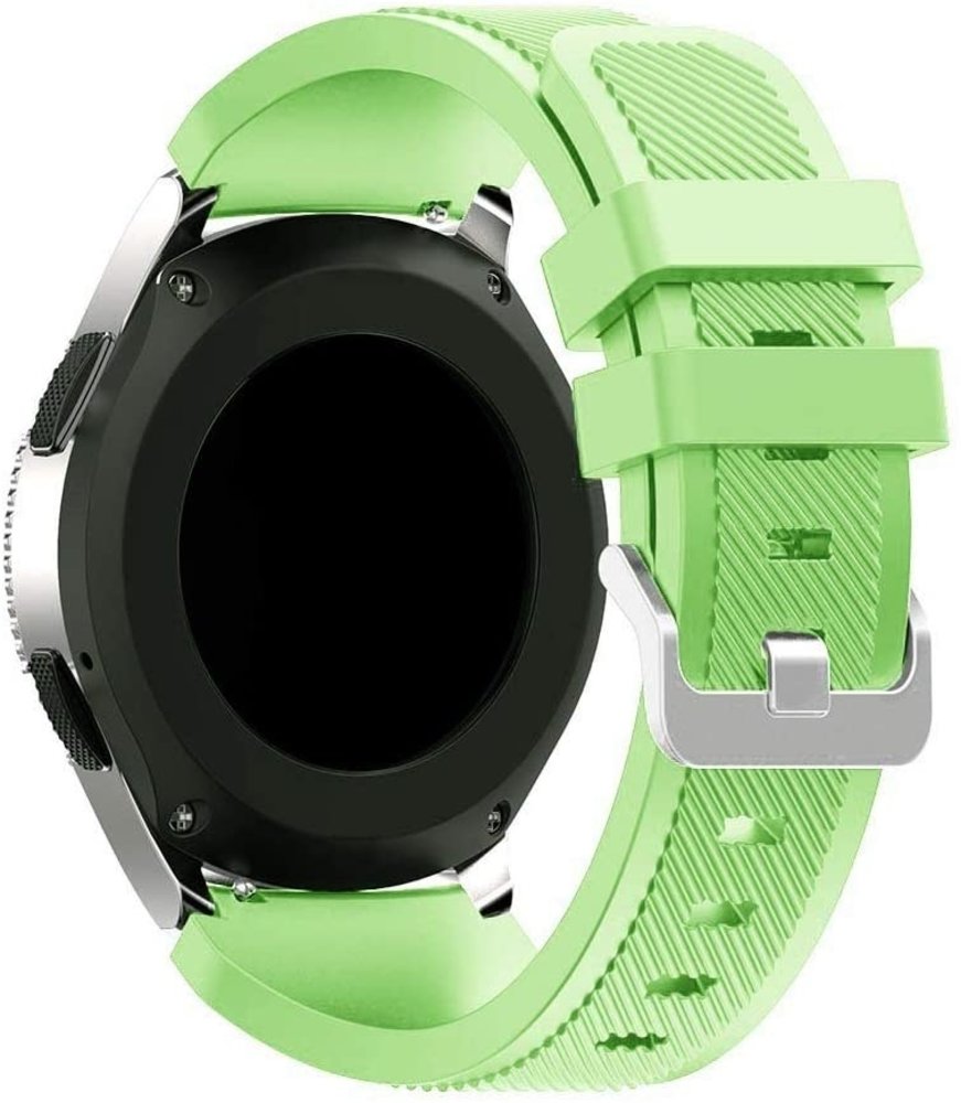 Strap-it® Strap-it Samsung Galaxy Watch 3 45mm siliconen bandje (lichtgroen) Strap-it® Strap-it Samsung Galaxy Watch 3 45mm siliconen bandje (lichtgroen)