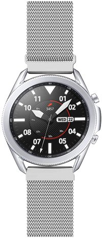 Strap-it® Strap-it Samsung Galaxy Watch 3 Milanese band 45mm (zilver)