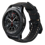 Strap-it® Samsung Galaxy Watch leren band 46mm (zwart)
