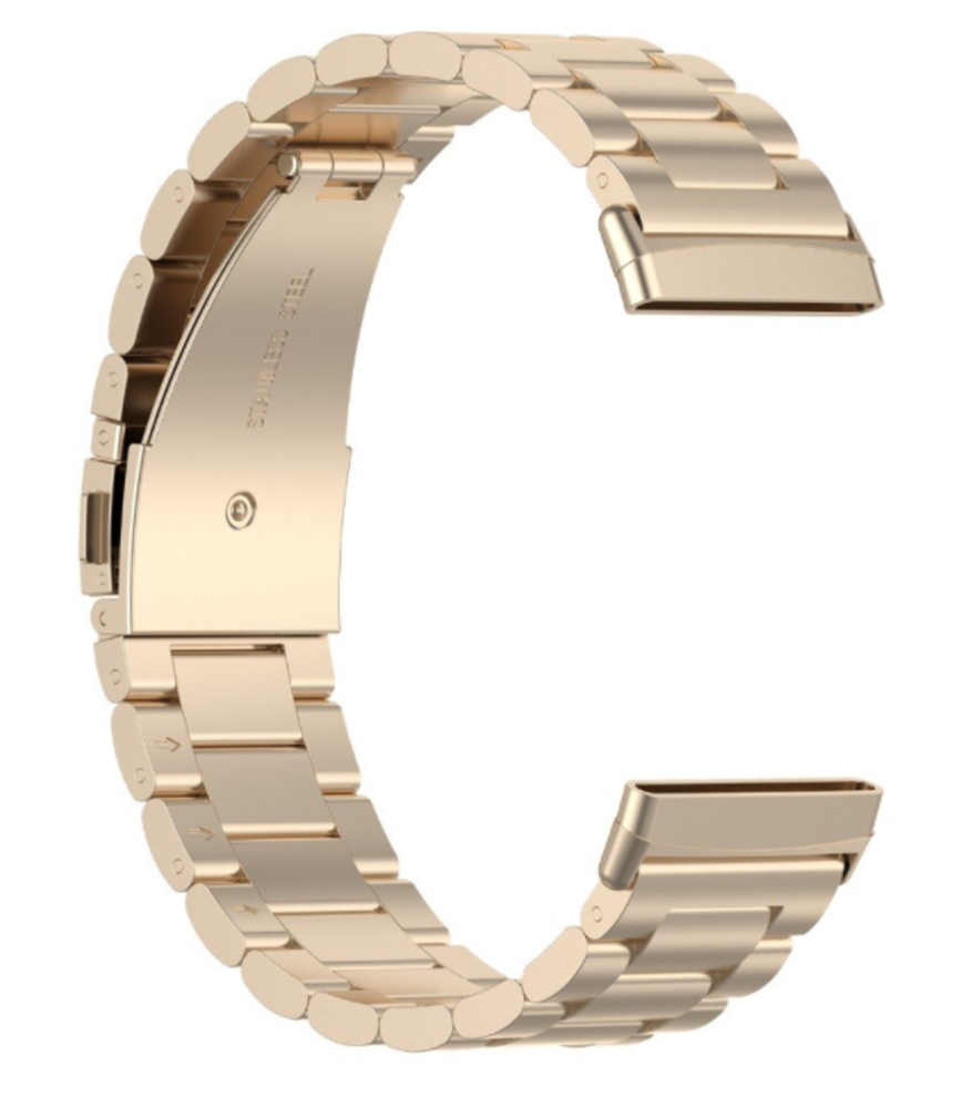 Strap-it® Strap-it Fitbit Sense stalen band (champagne goud)