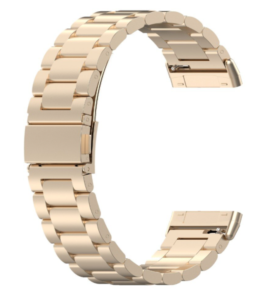 Strap-it® Strap-it Fitbit Sense stalen band (champagne goud)