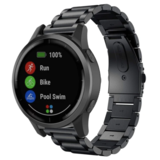 Strap-it® Garmin Vivoactive 4 stalen band - 45mm - zwart Strap-it® Garmin Vivoactive 4 stalen band - 45mm - zwart