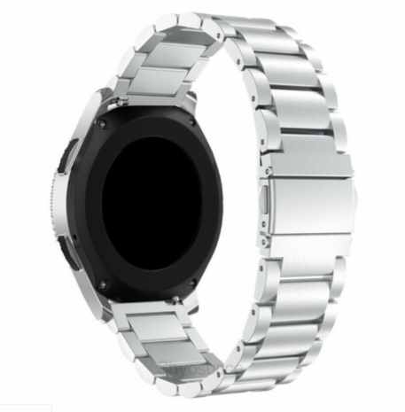 Strap-it® Strap-it Garmin Vivoactive 4 stalen band - 45mm - zilver Strap-it® Strap-it Garmin Vivoactive 4 stalen band - 45mm - zilver