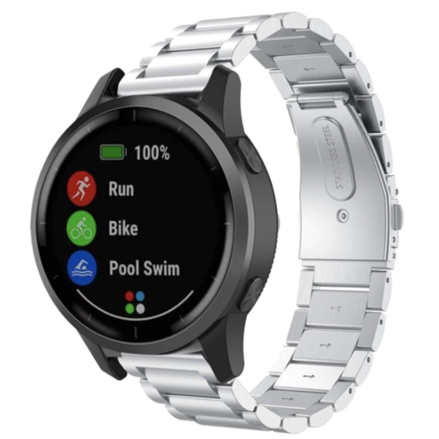 Garmin vivoactive 4 metal strap deals