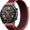 Strap-it® Strap-it Huawei Watch GT nylon band (zwart/rood) Strap-it® Strap-it Huawei Watch GT nylon band (zwart/rood)