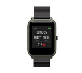 Strap-it® Xiaomi Amazfit Bip metalen bandje (zwart)