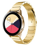 Strap-it® Samsung Galaxy Watch Active metalen bandje (goud)