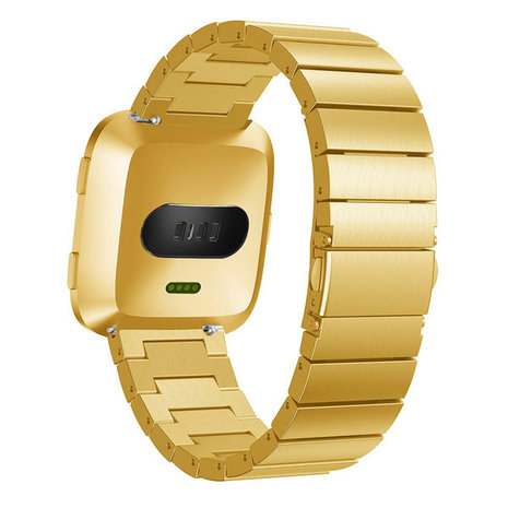 Strap-it® Strap-it Fitbit Versa metalen bandje (goud)