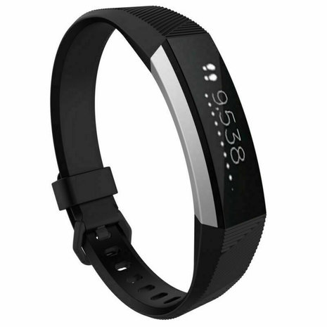 Strap-it® Strap-it Fitbit Alta / Alta HR siliconen bandje (zwart)