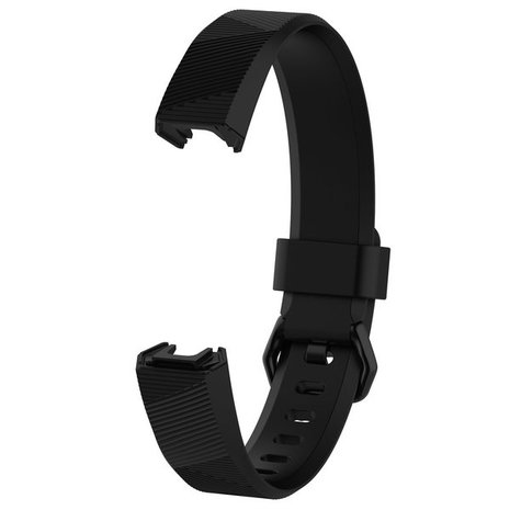 Strap-it® Strap-it Fitbit Alta / Alta HR siliconen bandje (zwart)