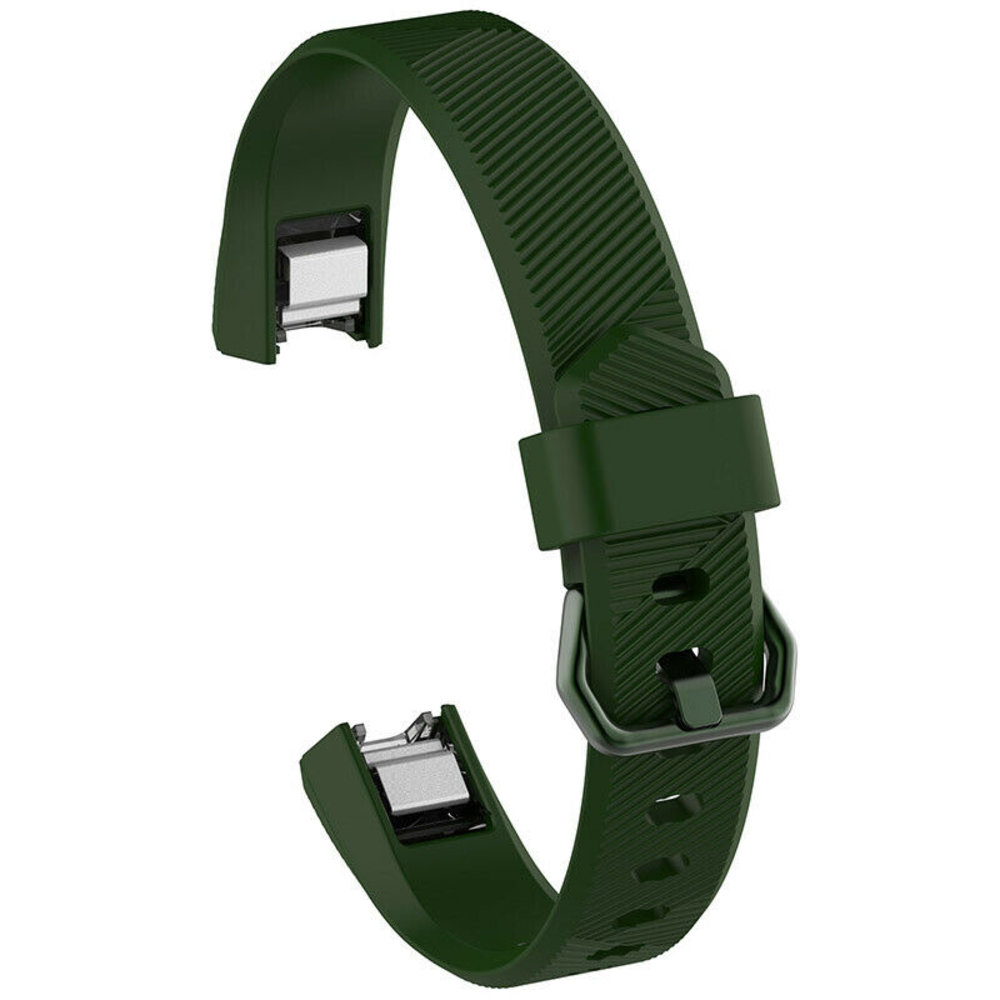 Strap-it® Strap-it Fitbit Alta / Alta HR siliconen bandje (legergroen)
