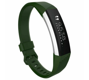 Strap-it® Fitbit Alta / Alta HR siliconen bandje (legergroen)