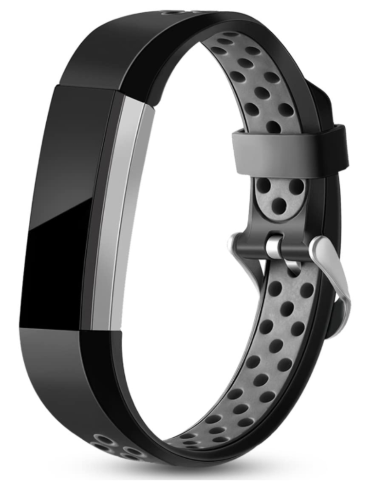 Strap-it® Strap-it Fitbit Alta / Alta HR sport bandje (zwart/grijs)