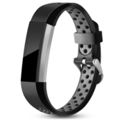 Strap-it® Fitbit Alta / Alta HR sport bandje (zwart/grijs)