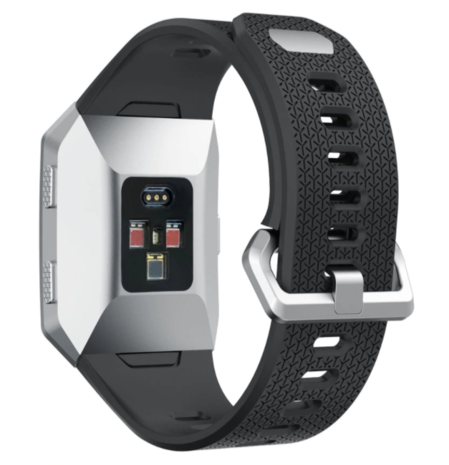 Strap-it® Strap-it Fitbit Ionic siliconen bandje (zwart)