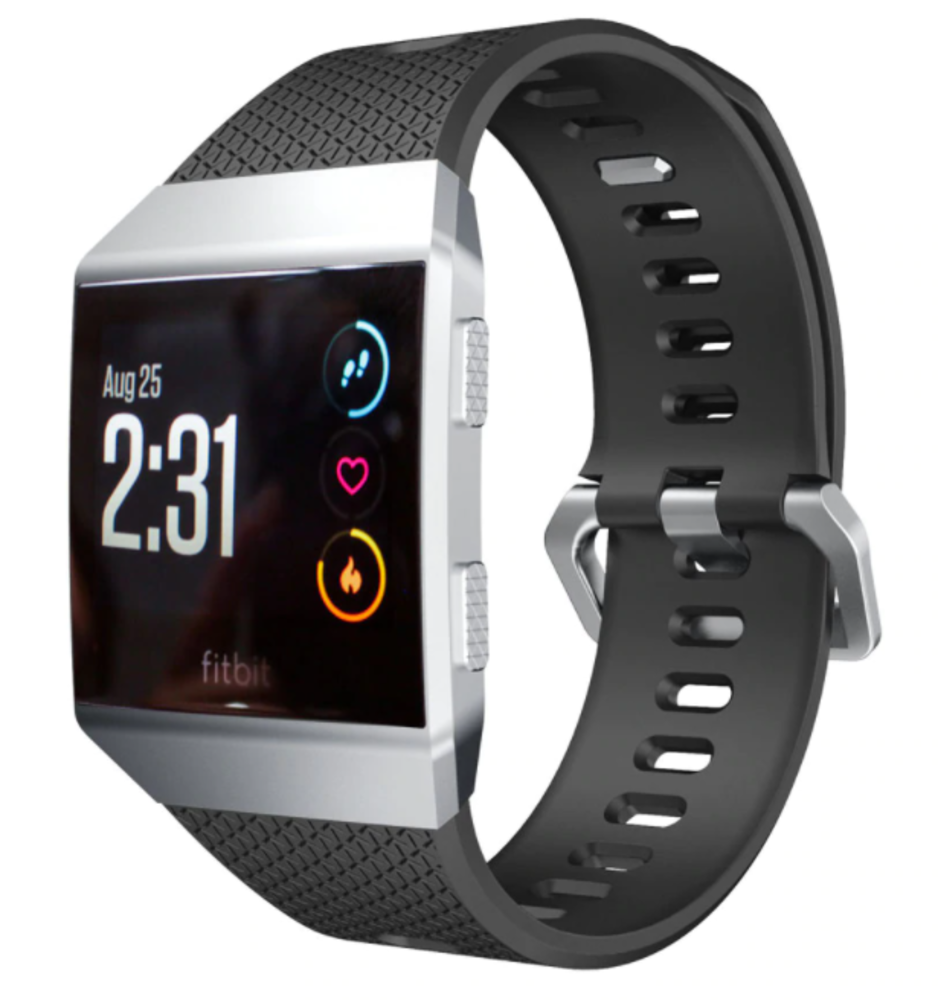 Strap-it® Strap-it Fitbit Ionic siliconen bandje (zwart)