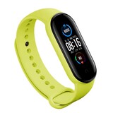 Strap-it® Xiaomi Mi Band 5 siliconen bandje (lime)