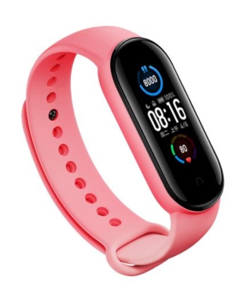 Strap-it® Strap-it Xiaomi Mi Band 5 siliconen bandje (roze)