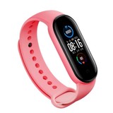 Strap-it® Xiaomi Mi Band 5 siliconen bandje (roze)