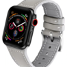 Strap-it® Strap-it Apple Watch lederen bandje (wit/grijs) Strap-it® Strap-it Apple Watch lederen bandje (wit/grijs)
