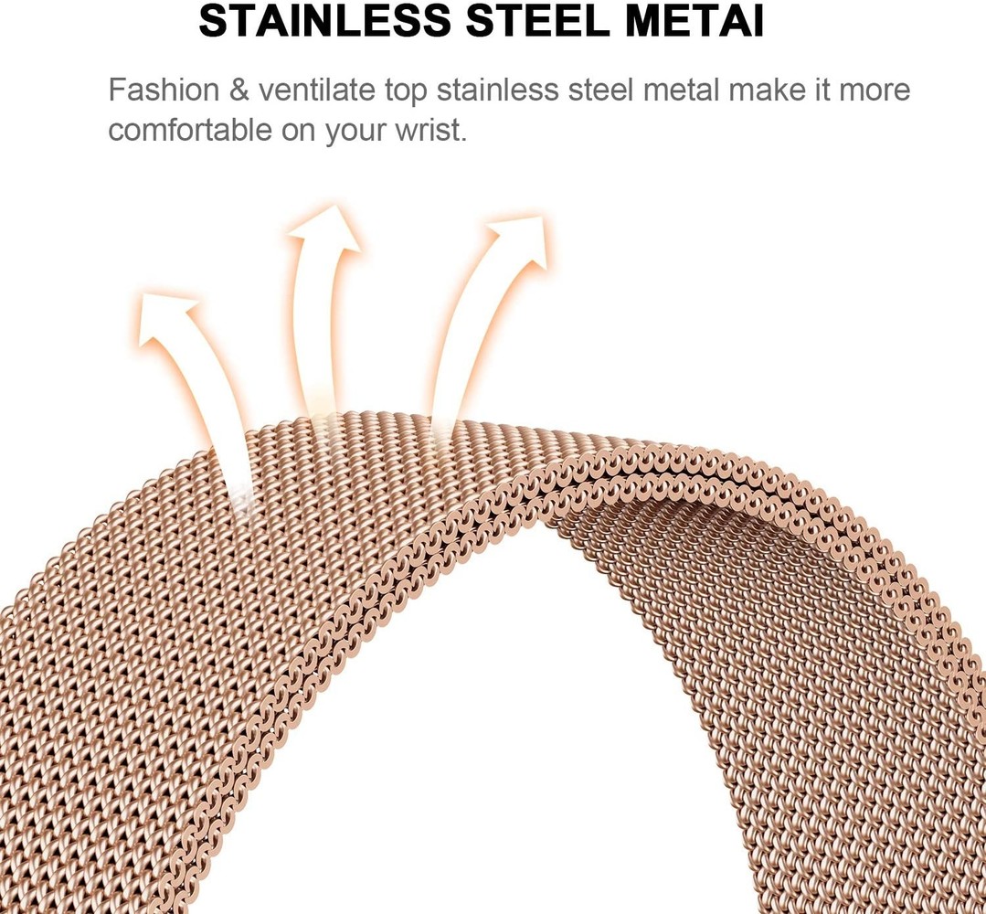 Strap-it® Strap-it Polar Unite Milanese band (rosé goud)