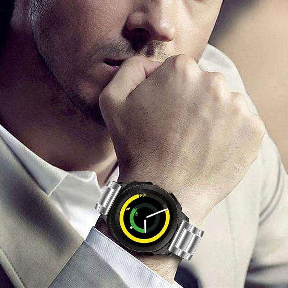 Strap-it® Strap-it Samsung Gear Sport stalen band (zilver)