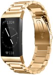 Strap-it® Strap-it Fitbit Charge 3 stalen bandje (goud)