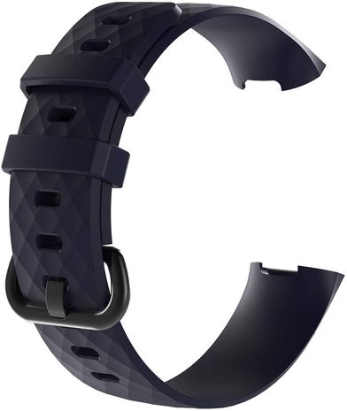 Strap-it® Strap-it Fitbit Charge 3 silicone band (donkerblauw)