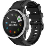 Strap-it® Garmin Fenix 5s / 6s siliconen bandje (zwart)
