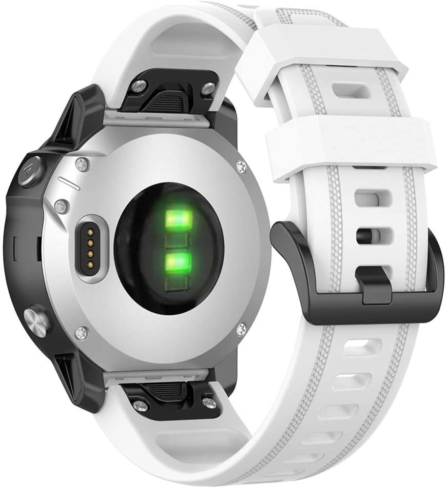 Strap-it® Strap-it Garmin Fenix 5s / 6s siliconen bandje (wit)