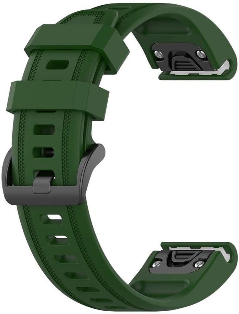 Strap-it® Strap-it Garmin Fenix 5s / 6s siliconen bandje (legergroen)