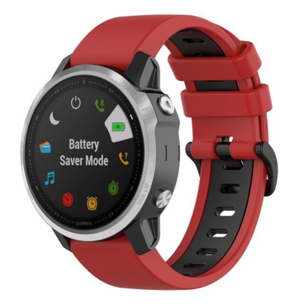 Garmin Fenix 5s 6s sport band rood zwart