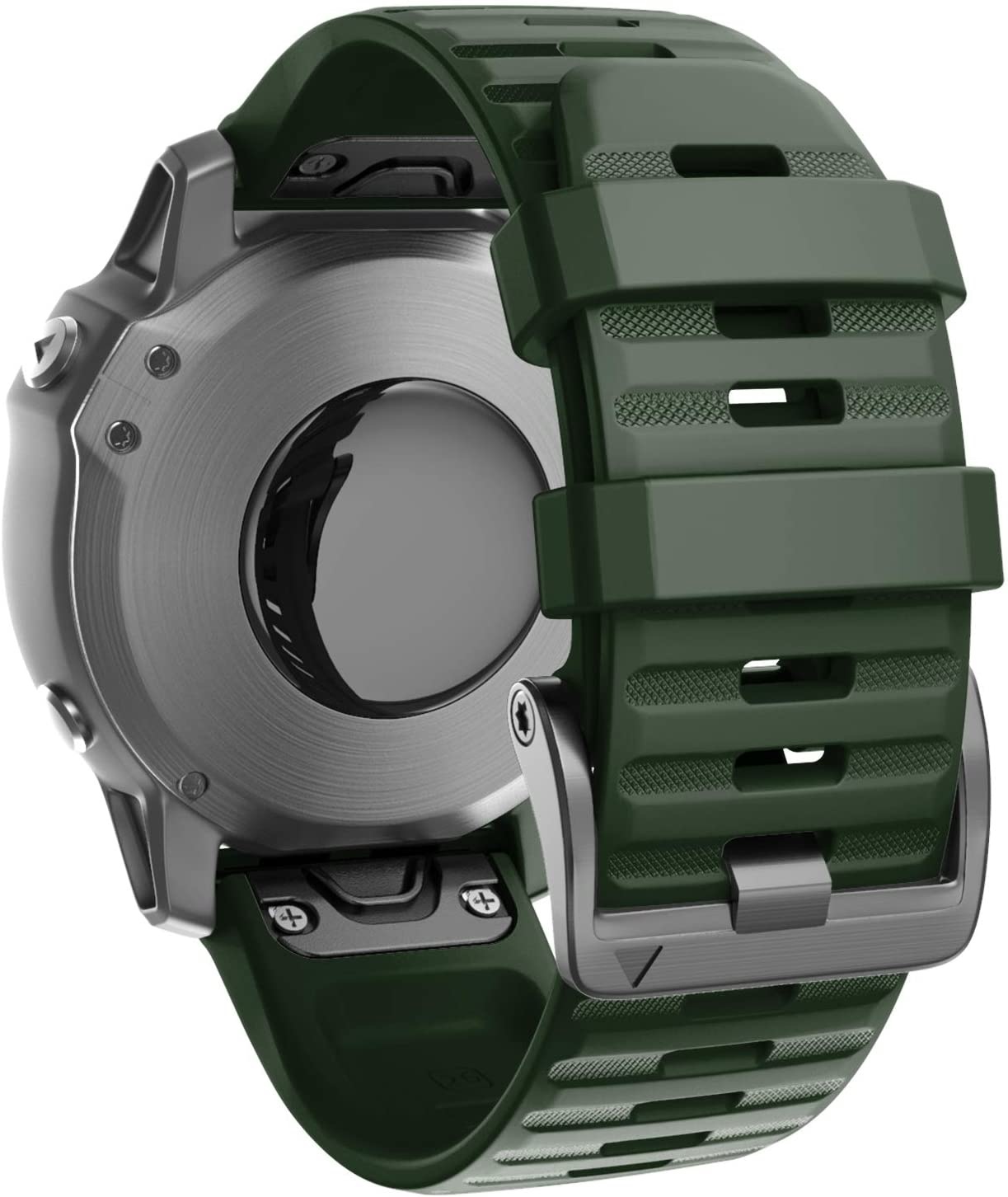Garmin Fenix 5x / 6x siliconen bandje (donkergroen) - Smartwatchbanden.nl