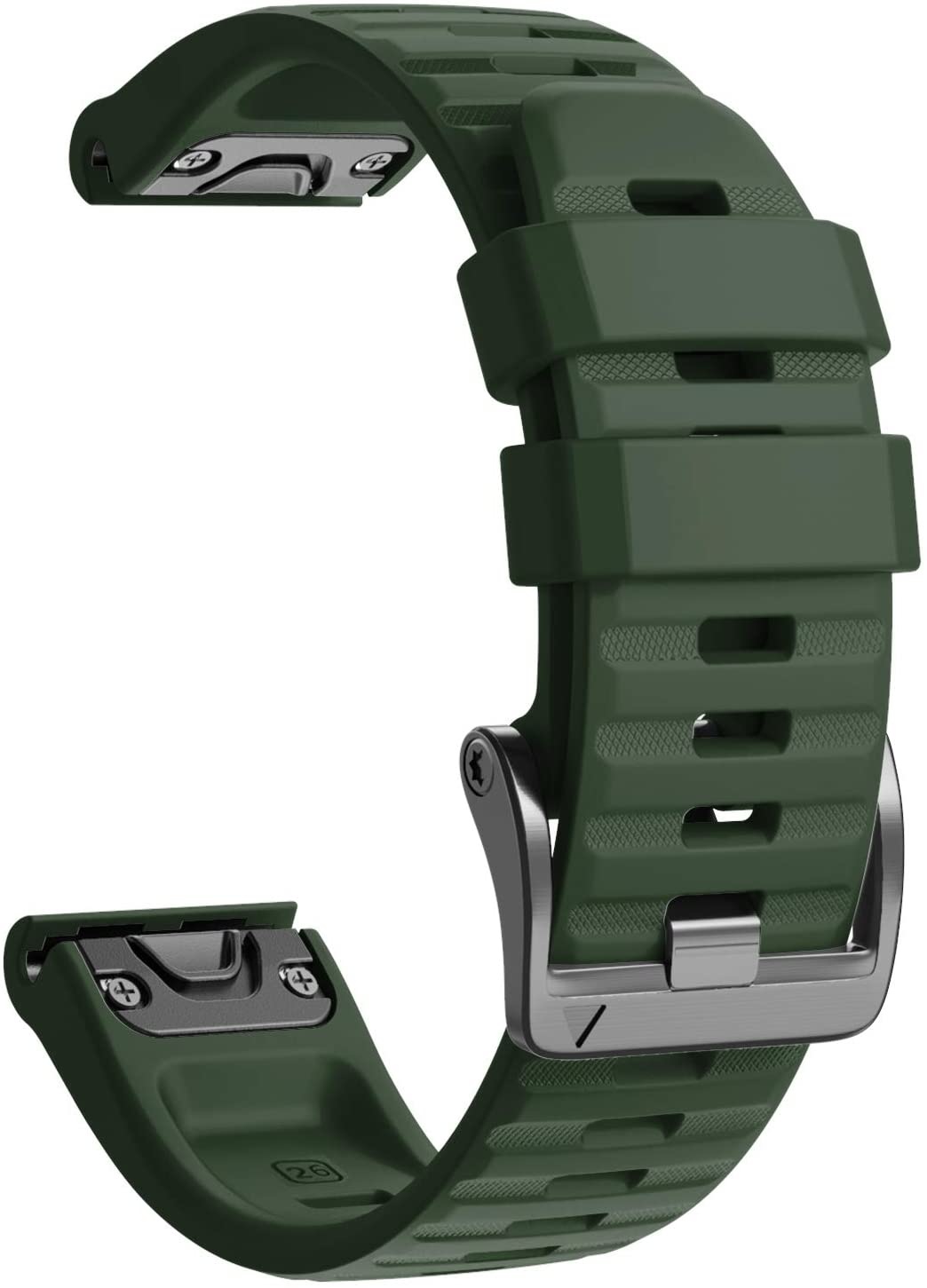 Garmin Fenix 5x / 6x siliconen bandje (donkergroen) - Smartwatchbanden.nl