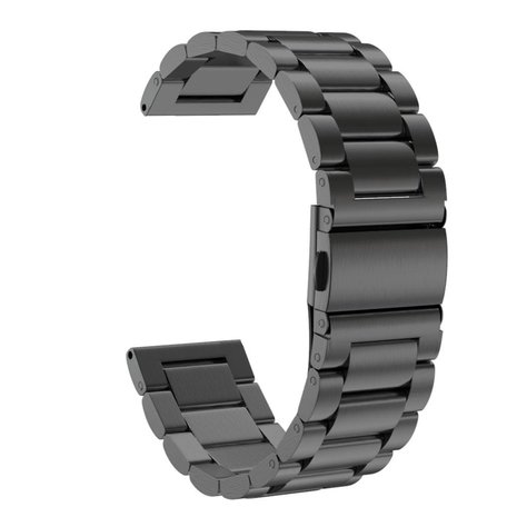 Strap-it® Strap-it Garmin Fenix 5x / 6x stalen band (zwart)